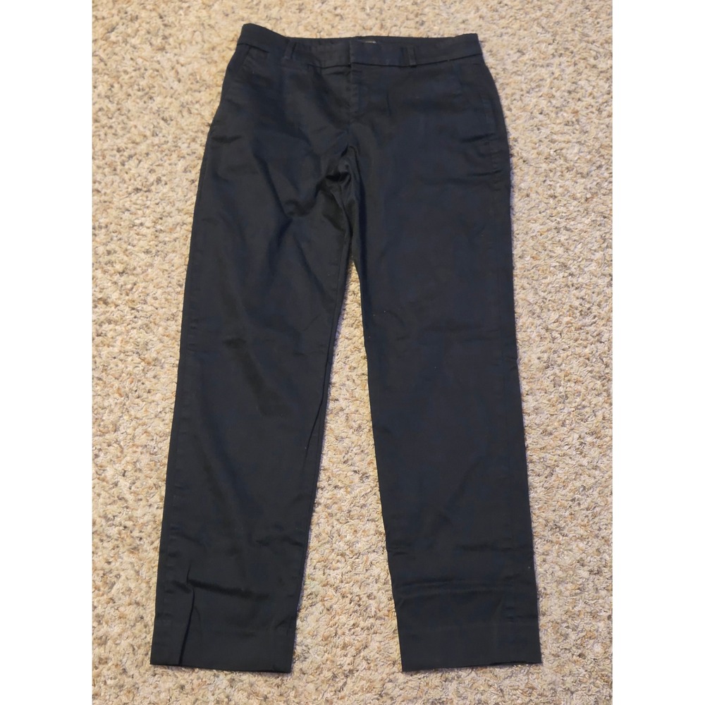 Banana Republic Straight Leg Pants Women's Size 4L‎ Black Spandex Blend
